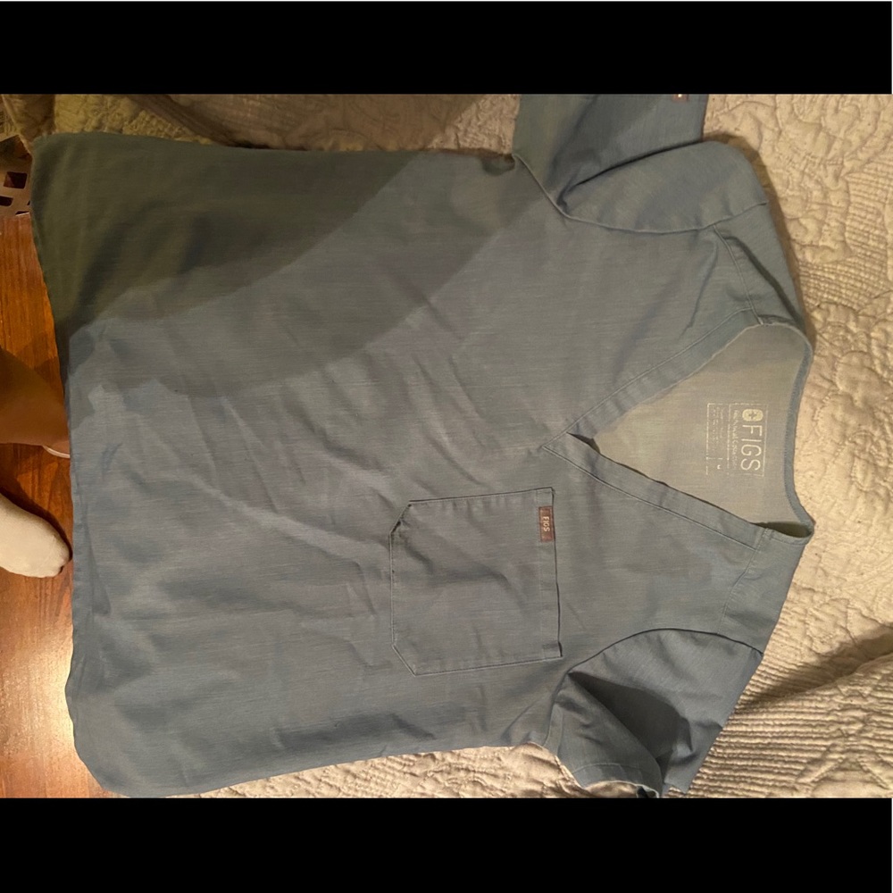 Figs heather denim top